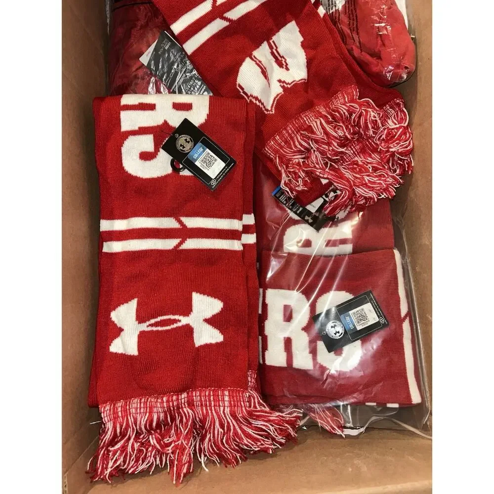 Under Armour Wisconsin Badgers Red Performance Scarf - NWT